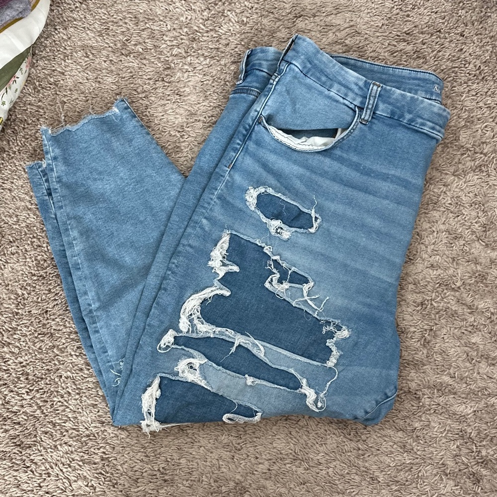 American Eagle Curvy High Rise Patched Jegging - Cozy Next Level Stretch